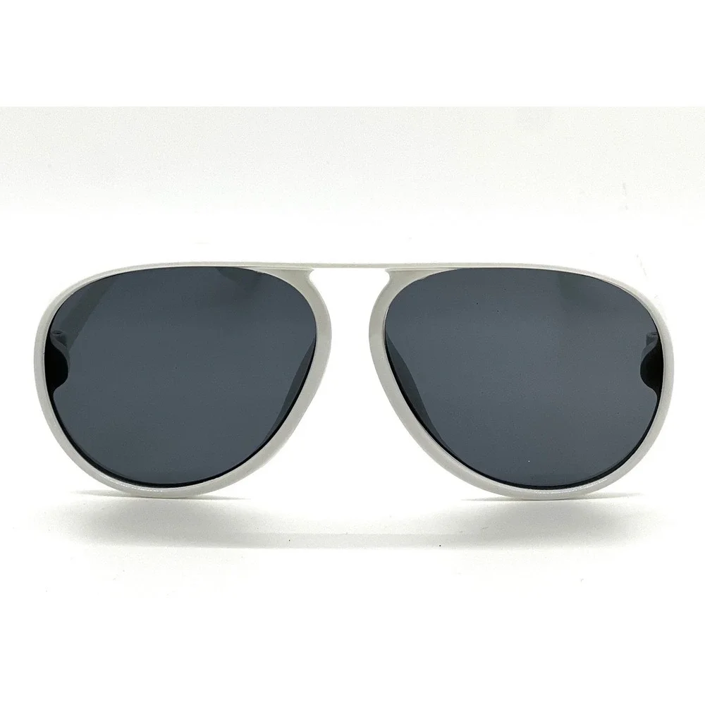 Men Sunglasses White Frame Round Lens Fashion Elegant UV400 Protection Gafas New